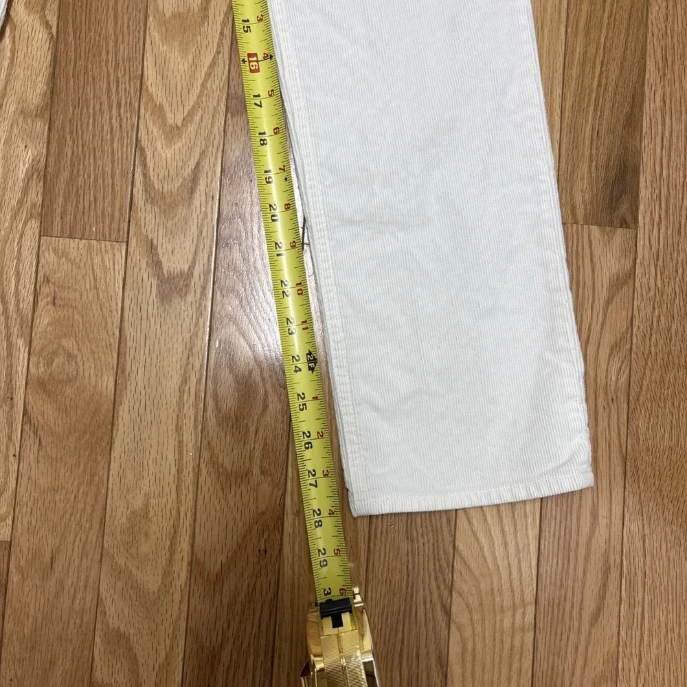 J. Crew‎ Women Size 28 Petite White Courduroy Reid Boot Crop